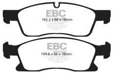 Sada brzdových destiček, kotoučová brzda EBC Brakes DP1871