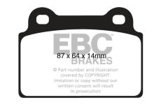 Sada brzdových destiček, kotoučová brzda EBC Brakes DP41985R