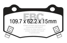 Sada brzdových destiček, kotoučová brzda EBC Brakes DP43023R