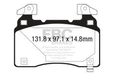 Sada brzdových destiček, kotoučová brzda EBC Brakes DP43028R