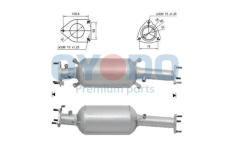 Filtr pevnych castic, vyfukovy system Oyodo 20N0044-OYO