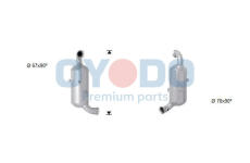 Filtr pevnych castic, vyfukovy system Oyodo 20N0007-OYO