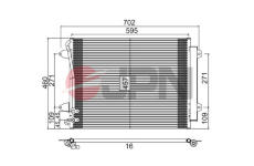 Kondenzátor klimatizácie JPN 60C9142-JPN
