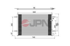 Kondenzátor klimatizácie JPN 60C9073-JPN