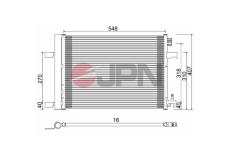 Kondenzátor klimatizácie JPN 60C9119-JPN