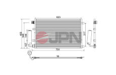 Kondenzátor klimatizácie JPN 60C9110-JPN