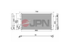 Kondenzátor, klimatizace JPN 60C9127-JPN