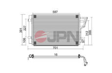 Kondenzátor, klimatizace JPN 60C0327-JPN