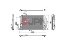 Kondenzátor klimatizácie JPN 60C9106-JPN