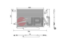 Kondenzátor, klimatizace JPN 60C9105-JPN