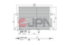 Kondenzátor klimatizácie JPN 60C9102-JPN