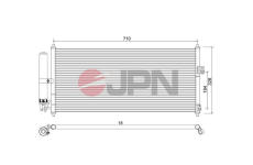 Kondenzátor, klimatizace JPN 60C9109-JPN