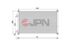 Kondenzátor, klimatizace JPN 60C9100-JPN