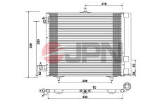 Kondenzátor klimatizácie JPN 60C9090-JPN