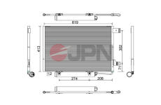 Kondenzátor, klimatizace JPN 60C9107-JPN