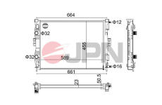 Chladič, chlazení motoru JPN 60C9045-JPN