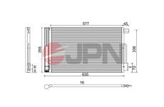 Kondenzátor klimatizácie JPN 60C9098-JPN