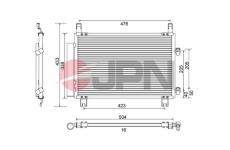 Kondenzátor, klimatizace JPN 60C9133-JPN