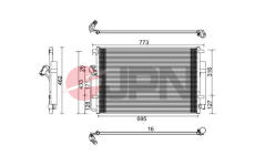 Kondenzátor, klimatizace JPN 60C9145-JPN