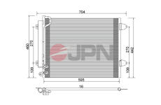 Kondenzátor klimatizácie JPN 60C9141-JPN