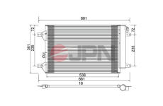 Kondenzátor klimatizácie JPN 60C9138-JPN