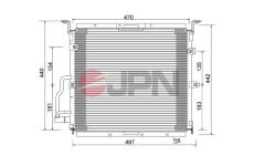 Kondenzátor, klimatizace JPN 60C9081-JPN