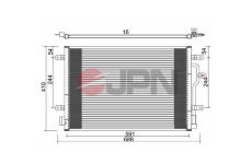Kondenzátor klimatizácie JPN 60C9076-JPN