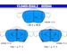 Sada brzdových destiček, kotoučová brzda ATE 13.0460-5844.2