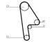 ozubení,sada rozvodového řemene CONTINENTAL CTAM CT1001K1