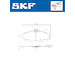 Sada brzdových destiček, kotoučová brzda SKF VKBP 81057 E