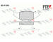 Sada brzdových destiček, kotoučová brzda FTE 9010048