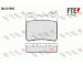 Sada brzdových destiček, kotoučová brzda FTE 9010089