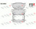 Sada brzdových destiček, kotoučová brzda FTE 9010093