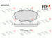 Sada brzdových destiček, kotoučová brzda FTE 9010113