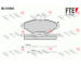 Sada brzdových destiček, kotoučová brzda FTE 9010138
