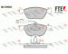 Sada brzdových destiček, kotoučová brzda FTE 9010139