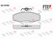 Sada brzdových destiček, kotoučová brzda FTE 9010145