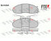 Sada brzdových destiček, kotoučová brzda FTE 9011031