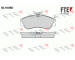 Sada brzdových destiček, kotoučová brzda FTE 9010215