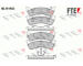 Sada brzdových destiček, kotoučová brzda FTE 9011064