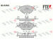 Sada brzdových destiček, kotoučová brzda FTE 9010233
