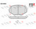 Sada brzdových destiček, kotoučová brzda FTE 9010255