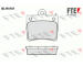 Sada brzdových destiček, kotoučová brzda FTE 9010268
