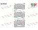 Sada brzdových destiček, kotoučová brzda FTE 9010275