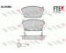 Sada brzdových destiček, kotoučová brzda FTE 9010282
