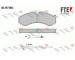 Sada brzdových destiček, kotoučová brzda FTE 9010286