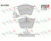 Sada brzdových destiček, kotoučová brzda FTE 9010336