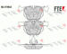 Sada brzdových destiček, kotoučová brzda FTE 9010370