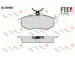 Sada brzdových destiček, kotoučová brzda FTE 9010373
