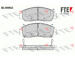 Sada brzdových destiček, kotoučová brzda FTE 9010382